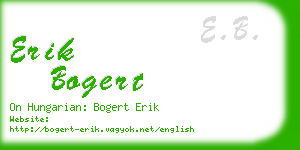 erik bogert business card